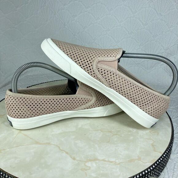 Sperry Top Sider Shoes Womens 6.5 Pink Leather Seaside Perforated Summer Loafers - Picture 10 of 12